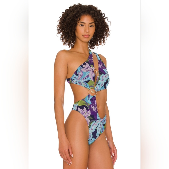 12. NWOT SONG OF STYLE ABIE BODYSUIT IN KANHA FLORAL MULTI - Picture 4 of 9